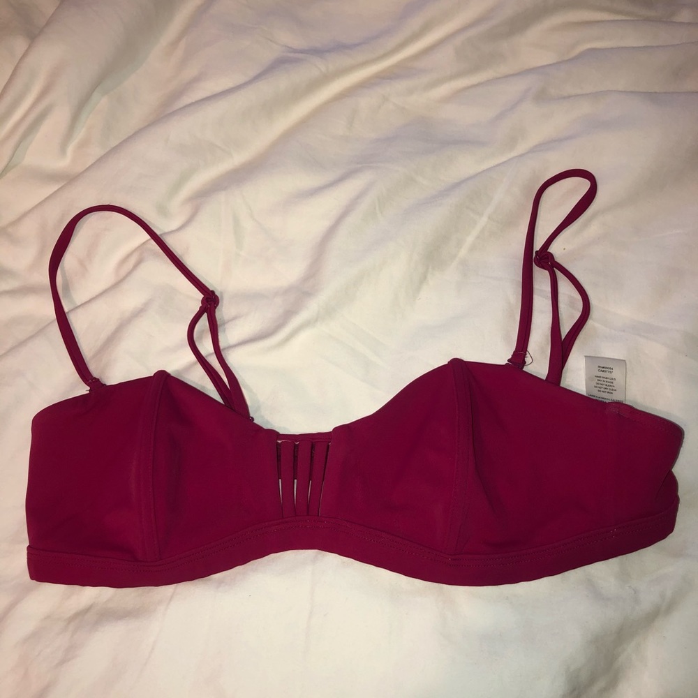 RVCA magenta bikini top